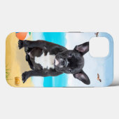 ビーチのフレンチブルドッグ Case-Mate iPhoneケース (裏面 (横))