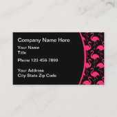 ビーチのフロリダのピンクのフラミンゴパターン 名刺 (正面)