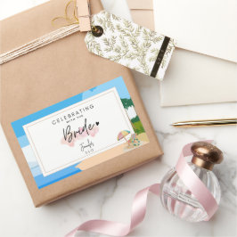 ビーチのブライズメイドパーティー、ハーガールズパーティー 長方形シール