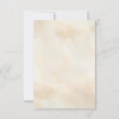 ビーチのブライダルシャワーへの招待とハート 招待状 (裏面)