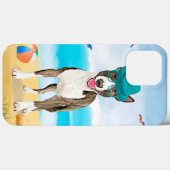 ビーチのブルテリア Case-Mate iPhoneケース (裏面 (横))