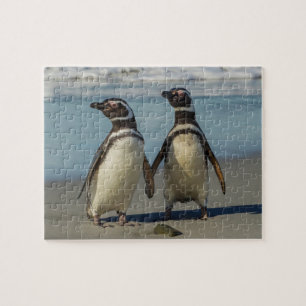 ビーチのペンギンカップル ジグソーパズル