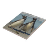 ビーチのペンギンカップル タイル (側面)