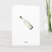 ビーチのボトル海岸線海砂のメッセージ カード (裏面)