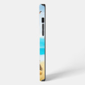 ビーチのボーダーコリー iPhoneケース (左側面)