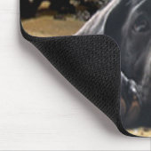 ビーチのマウスパッドのラブラドル・レトリーバー犬の子犬 マウスパッド (コーナー)