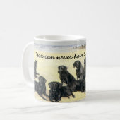 ビーチのマグのラブラドル・レトリーバー犬 コーヒーマグカップ (正面左)