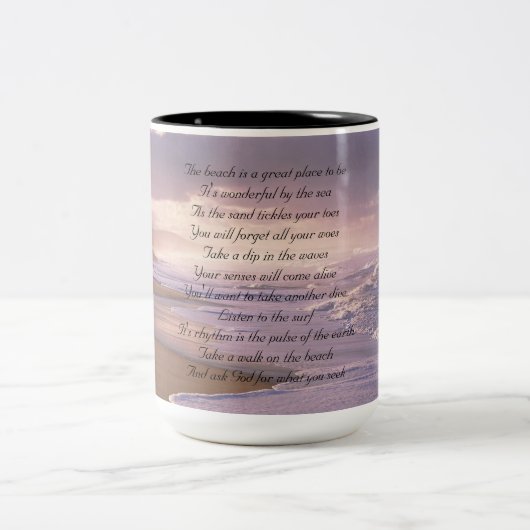 ビーチのマグ ツートーンマグカップ (中央)