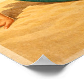 ビーチのマドンナ - レトロな海岸ライフアート ポスター (角)