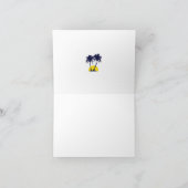 ビーチのヤシの木のサンキューカード サンキューカード (内部)