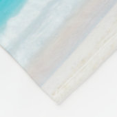 ビーチのヤシの木の写真の追加フリースブランケット フリースブランケット (角)