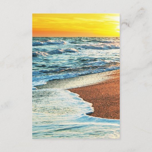 ビーチのヤシの木の海宛先の結婚式 エンクロージャーカード (裏面)