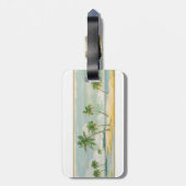 ビーチのヤシの木の荷物のラベル ラゲッジタグ (裏面縦)