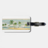 ビーチのヤシの木の荷物のラベル ラゲッジタグ (裏面横)