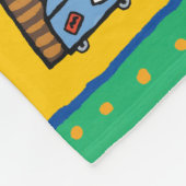 ビーチのヤシの木を持つMaisyそしてシリル フリースブランケット (角)