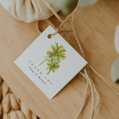 ビーチのヤシの木トロピカルウォーターの色ありがとう フェイバータグ