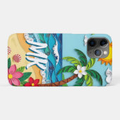 ビーチのヤシの木 パーソナライズデザイン Case-Mate iPhoneケース (裏面(横))
