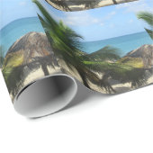 ビーチのヤシの木 ラッピングペーパー (ロールコーナー)