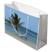 ビーチのヤシの木 ラージペーパーバッグ (裏面アングル)