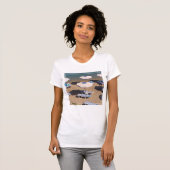ビーチのラウンジ|ローデスのDodecaneseの島、ギリシャ Tシャツ (正面フル)