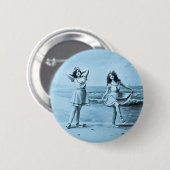 ビーチのヴィンテージ1902年 缶バッジ (正面&裏面)