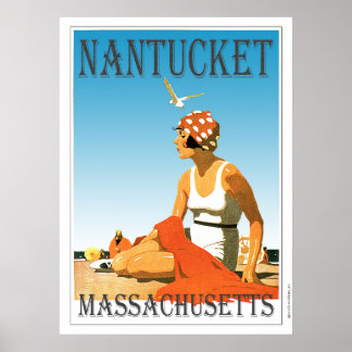 ビーチのヴィンテージNantucket ポスター