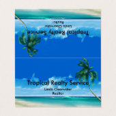 ビーチの不動産のテーマ 名刺 (外部フラット)