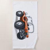 ビーチの乳母車(オレンジopentop)タオル ビーチタオル (正面)