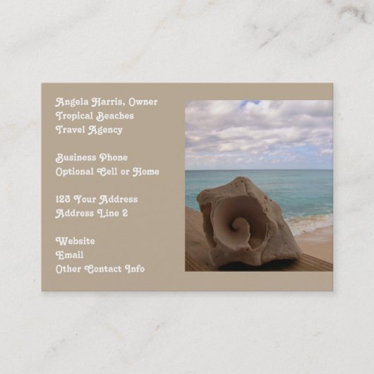 ビーチの休暇の旅行会社 名刺 (正面)