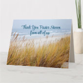 ビーチの会衆カードからの感謝 カード (正面)