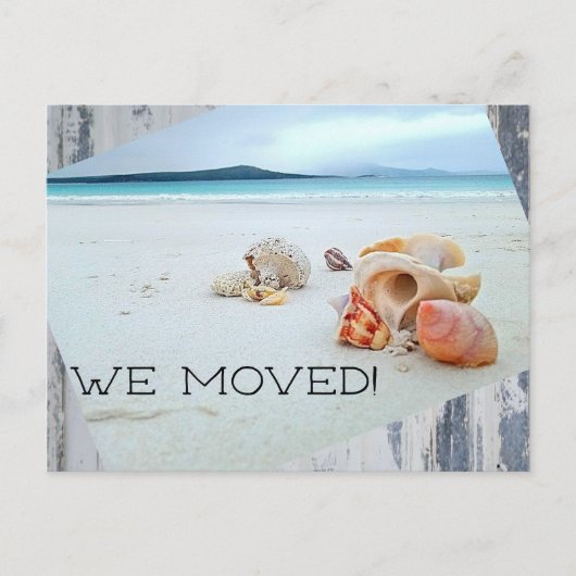 ビーチの住所変更 ポストカード (正面)