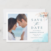 ビーチの保存先の日付カードの保存 セーブザデート (正面)