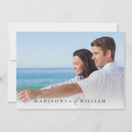 ビーチの保存先の日付カードの保存 セーブザデート (裏面)