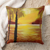ビーチの個人用設お気に入りの定 |サンセット、海日 クッション (ブランケット)