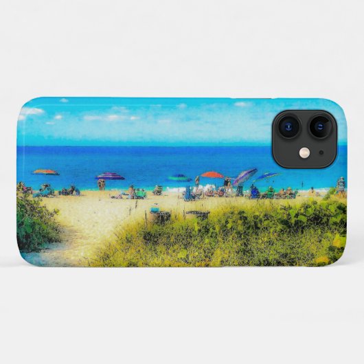 ビーチの傘を海 Case-Mate iPhoneケース (裏面(横))