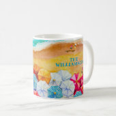 ビーチの傘を砂に コーヒーマグカップ (正面右)