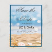 ビーチの写真の宛先 – 日付はがきを保存 ポストカード (正面)