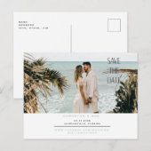 ビーチの写真を使ったSave the Dateのポストカード ポストカード (正面/裏面)