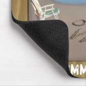 ビーチの写真フレームのマウスパッド マウスパッド (コーナー)