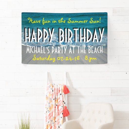 ビーチの写真撮影 + あなたのアイディア 横断幕 (インサイチュ)