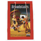 ビーチの南イギリスの鉄道家族 ミディアムペーパーバッグ (正面)