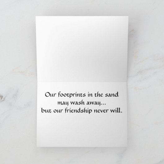 ビーチの友情 カード (内部)