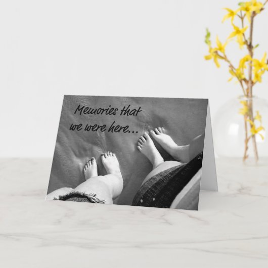 ビーチの友情 カード (黄色い花)