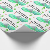 ビーチの双安定回路のサンダルのクリスマス ラッピングペーパー (角)