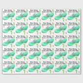 ビーチの双安定回路のサンダルのクリスマス ラッピングペーパー (フラット)