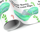 ビーチの双安定回路のサンダルのクリスマス ラッピングペーパー (ロールコーナー)