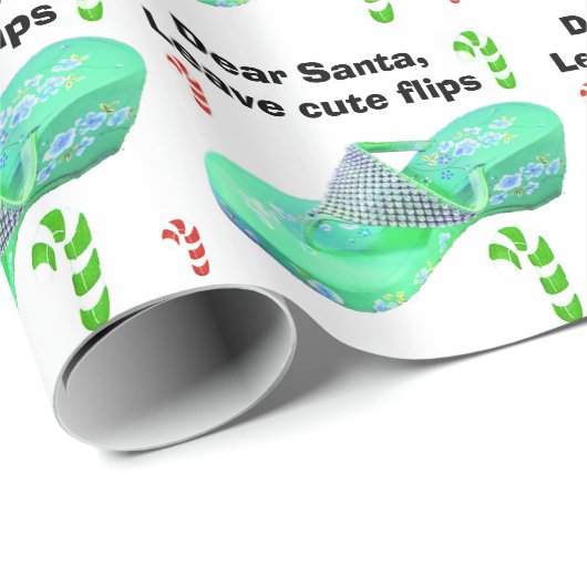 ビーチの双安定回路のサンダルのクリスマス ラッピングペーパー (ロールコーナー)