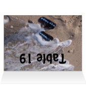 ビーチの双安定回路のサンダルのテーブル数カード (内部横(上))