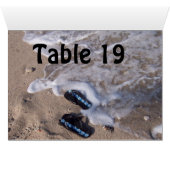 ビーチの双安定回路のサンダルのテーブル数カード (内部横(下))