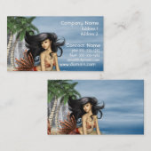 ビーチの名刺の人魚 名刺 (正面/裏面)